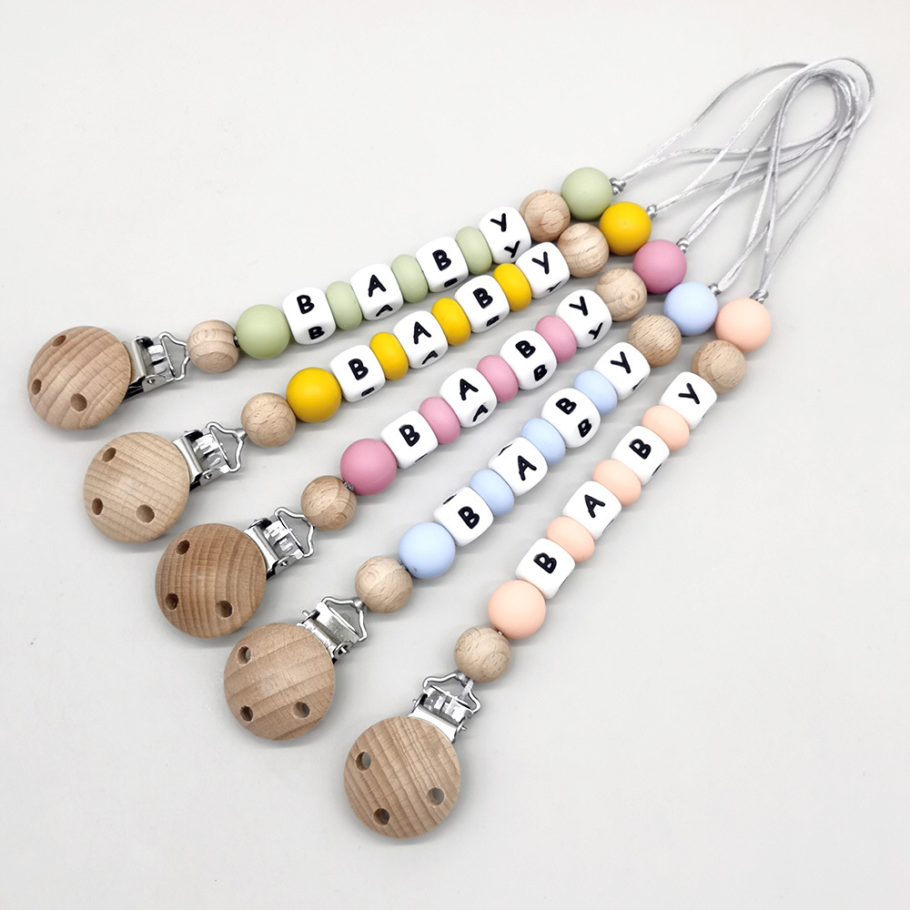 Baby Products Toys - Penjepit Empeng Rantai Silikon Custom Name,