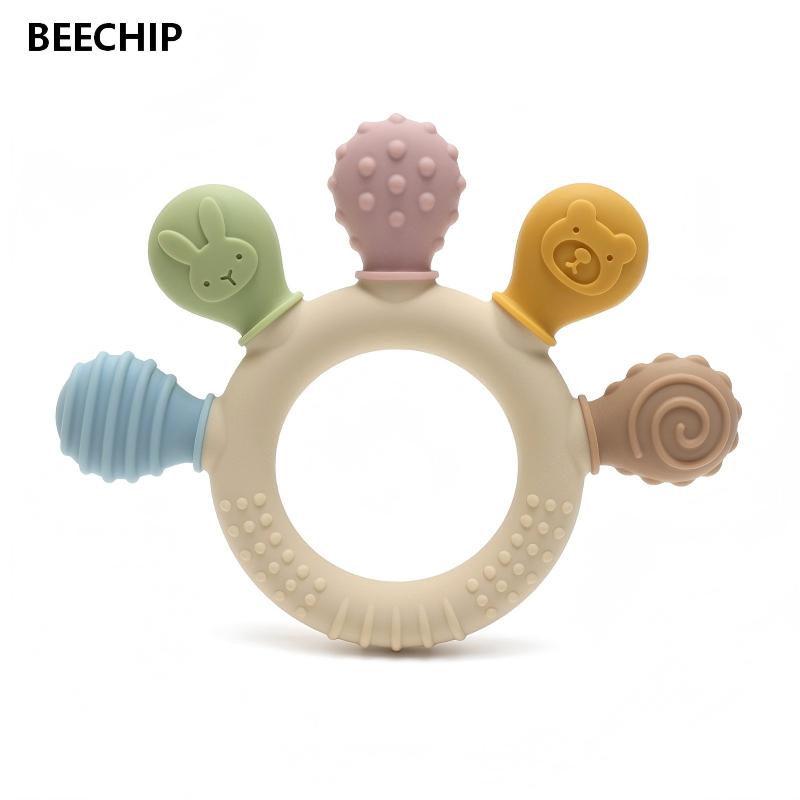 Baby Products Best - Mainan Tumbuh Gigi Bayi Silikon Multiwarna