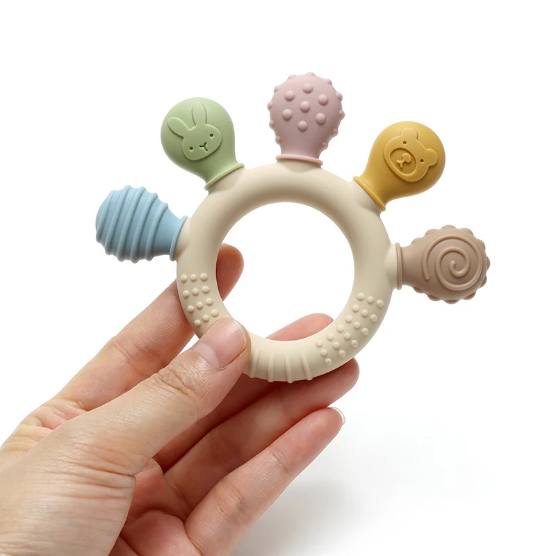 Mainan Gigitan Bayi Silikon Mu - Baby Products Best ulasan dan harga